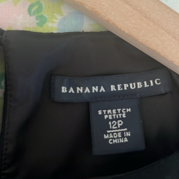 Banana Republic | Wool Sleeveless Black Sheath Dress Size 12P Classic Office - Picture 7 of 11